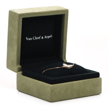 Van Cleef & Arpels 18K Yellow Gold Mother of Pearl Sweet Alhambra Butterfly Bracelet 6 of 6
