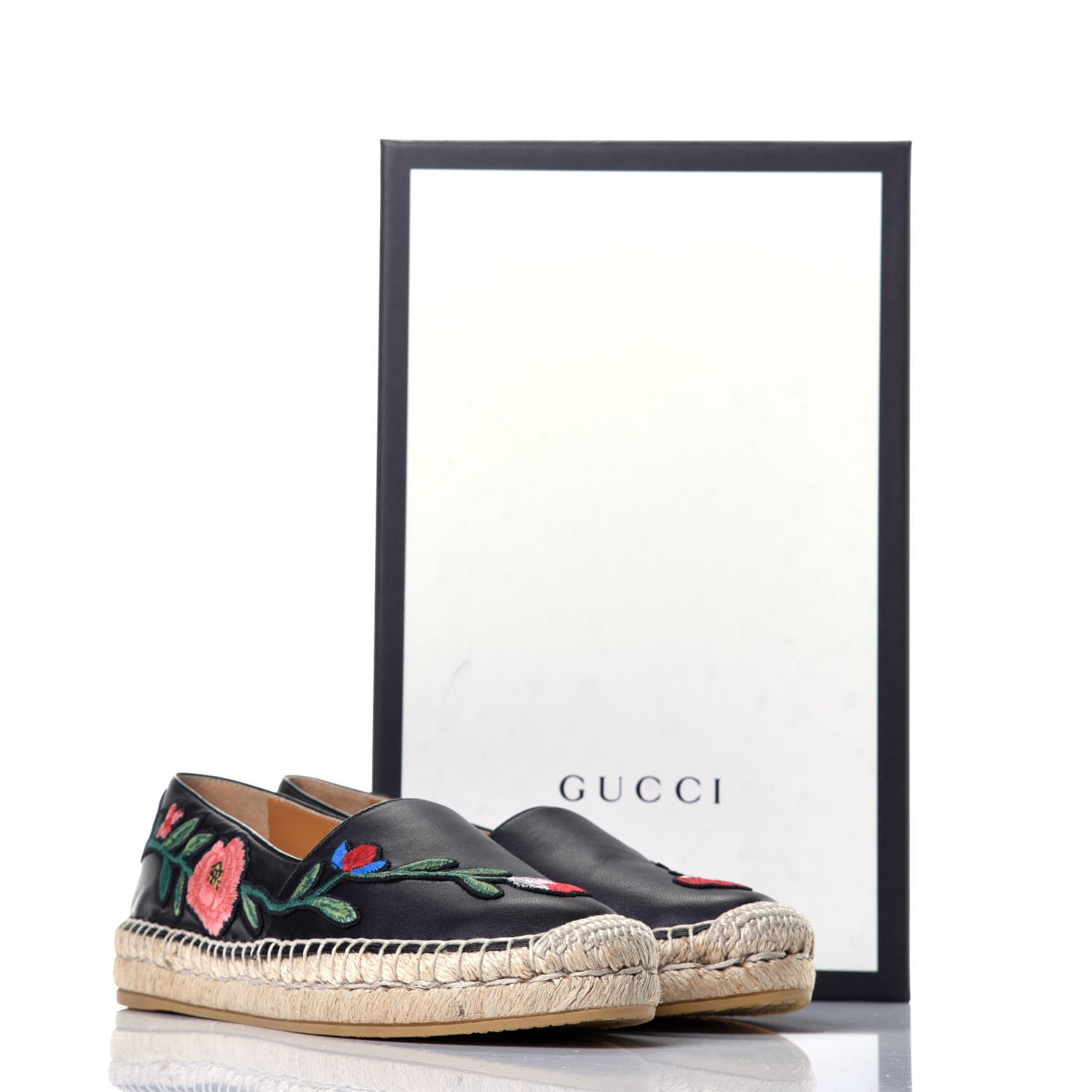 Gucci Nappa Ophelia Espadrilles 36 Black 9 of 9