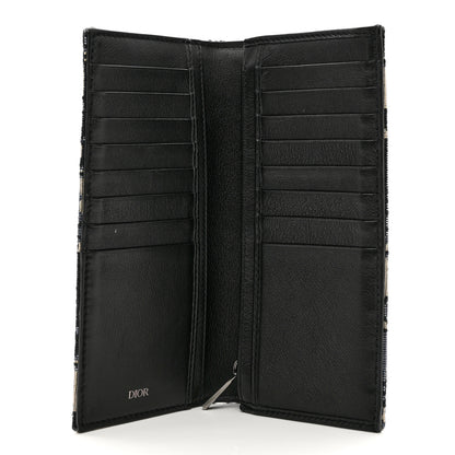 Christian Dior Oblique Vertical Wallet Beige Black 5 of 7