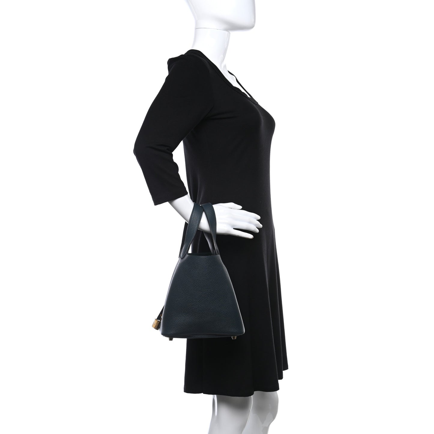 Taurillon Clemence Picotin Lock 18 PM Vert Cypress