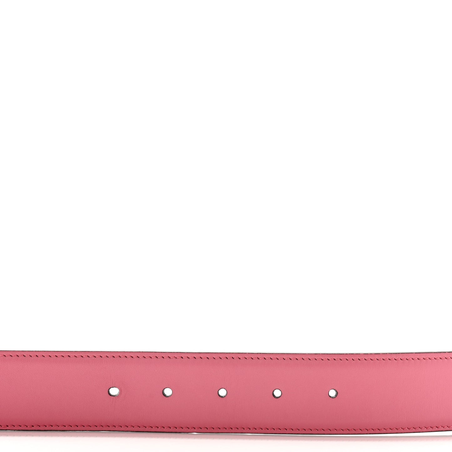 Moon Calfskin Interlocking G 37mm Belt 95 38 Glossy Pink