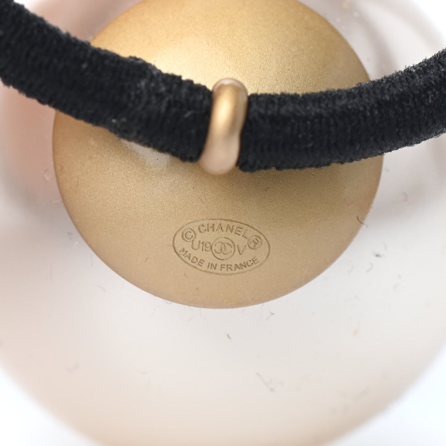 Pearl CC Hair Tie Black White