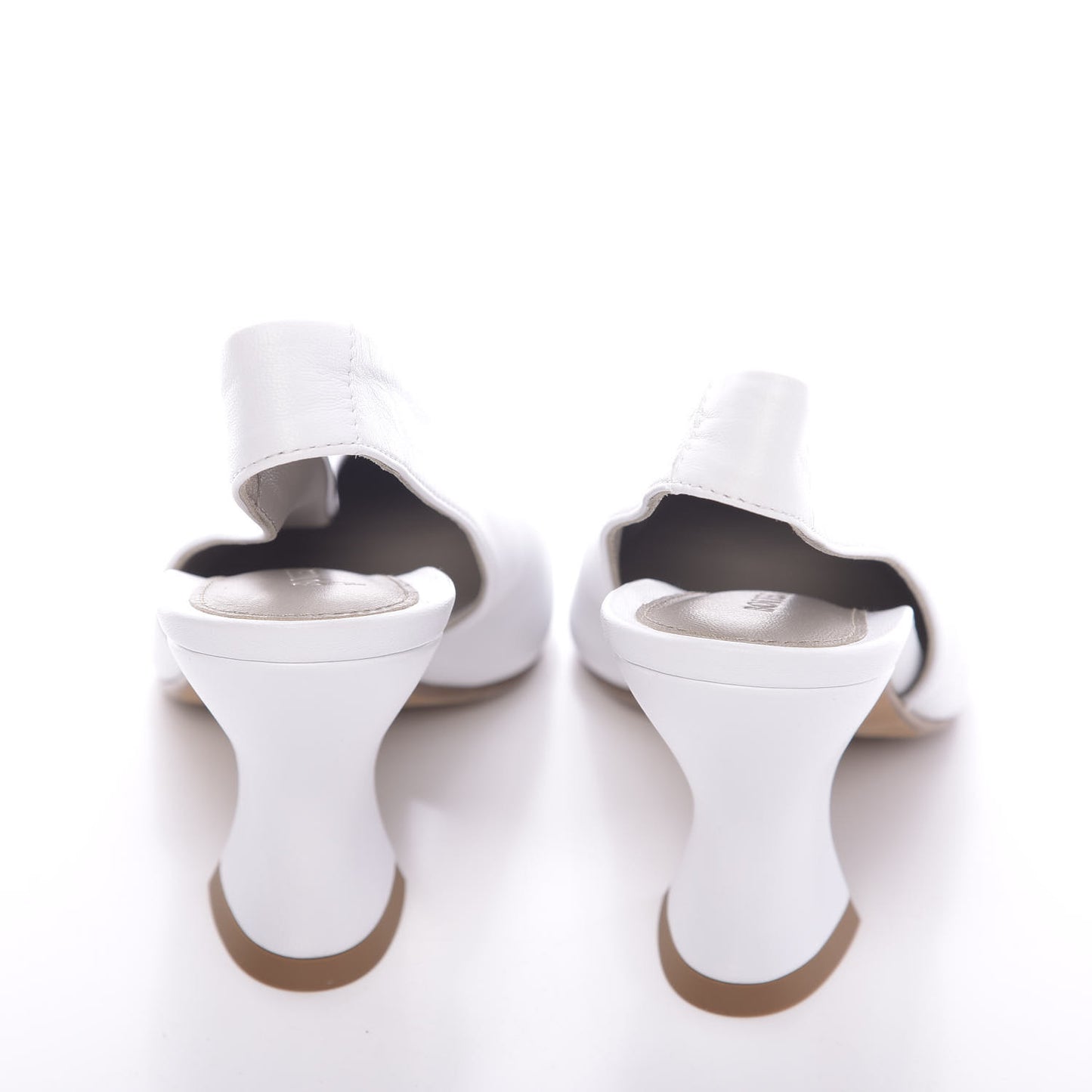 Nappa Almond Slingback Pumps 37 Ivory