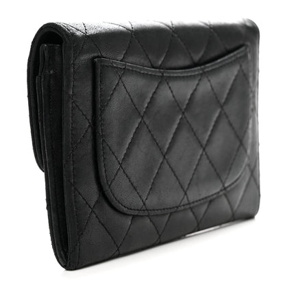 Chanel Lambskin Quilted Medium Flap Wallet Black 3 of 10