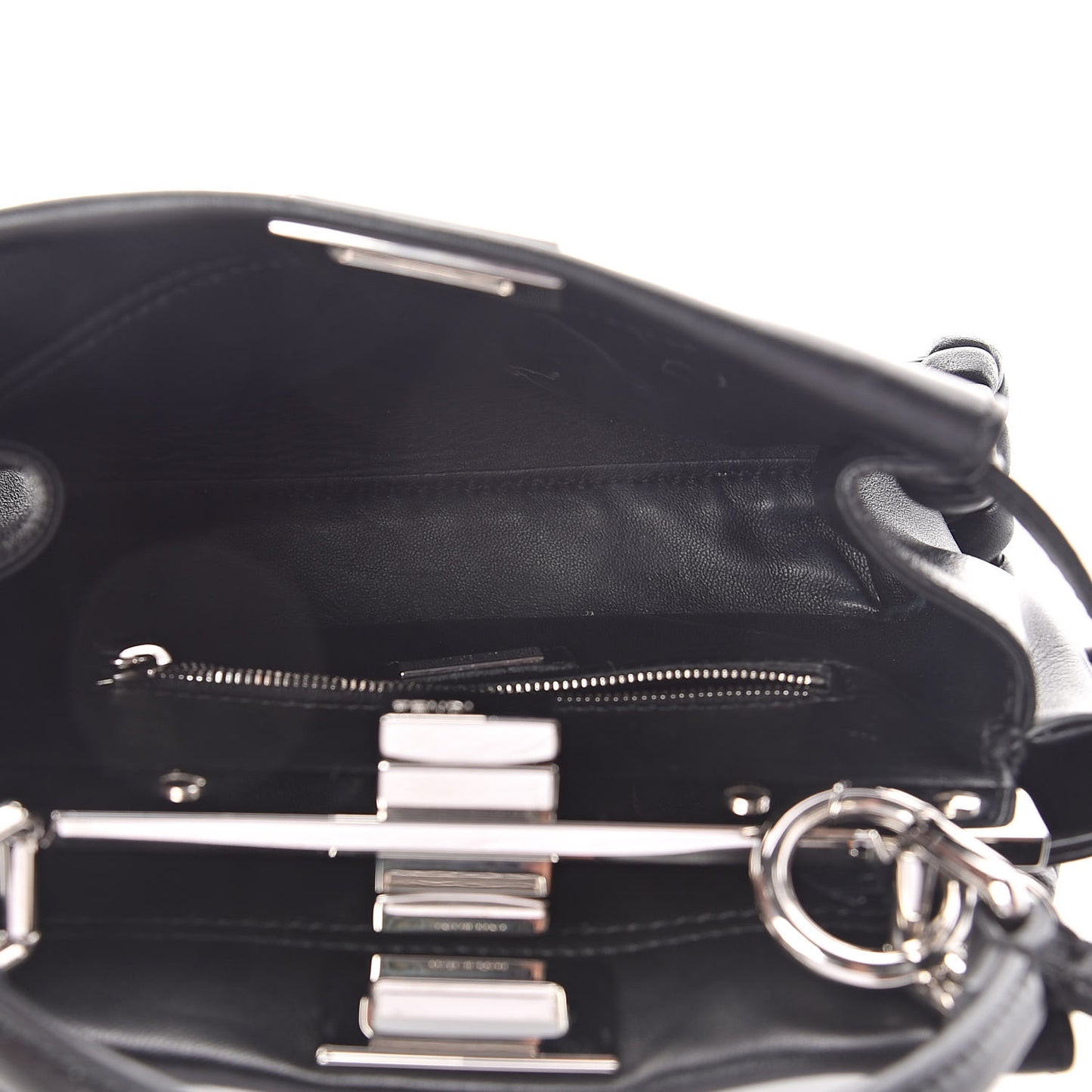 Nappa Lace Up Mini Peekaboo Iconic Satchel Black
