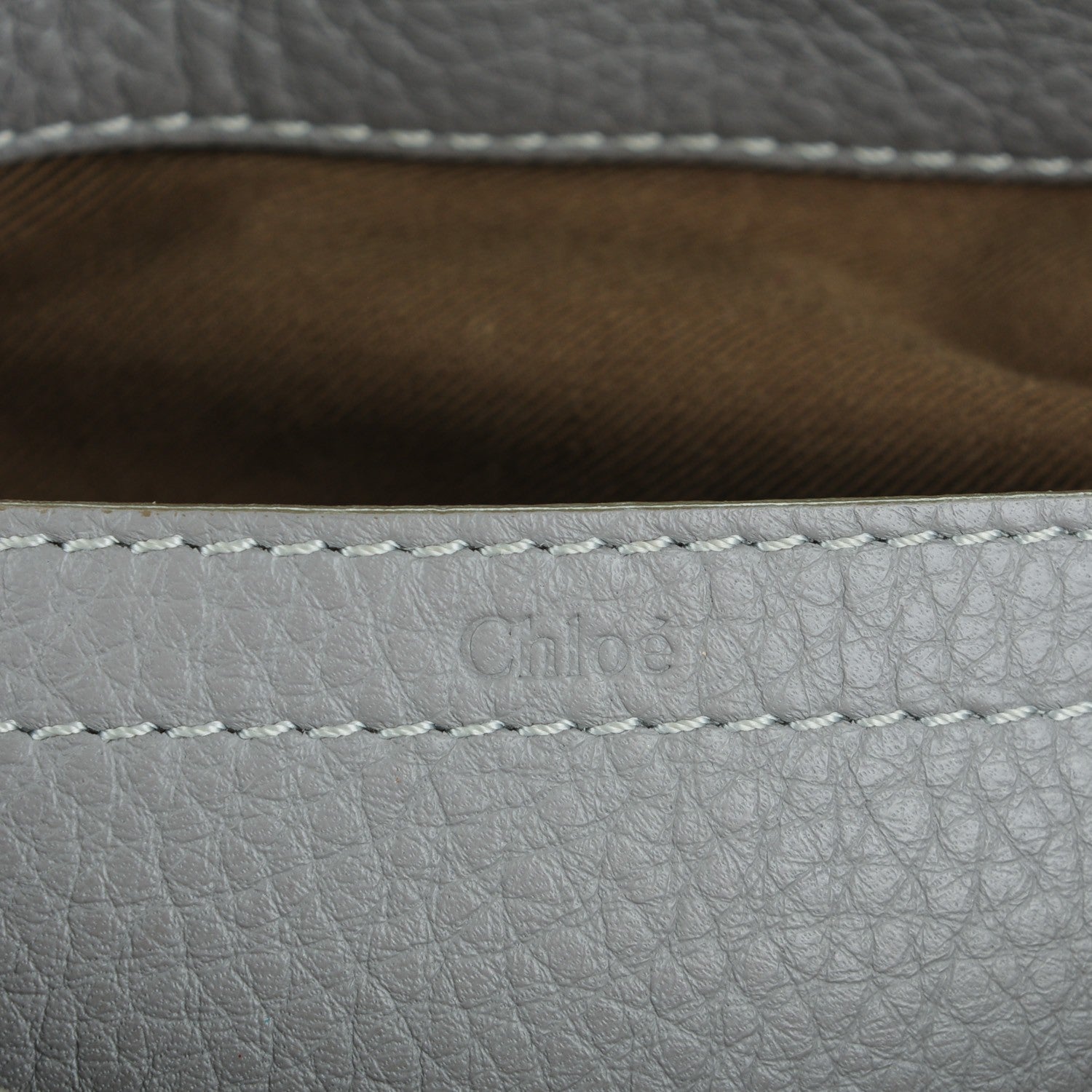 Chloe Calfskin Medium Marcie Round Crossbody Bag Cashmere Grey 6 of 12