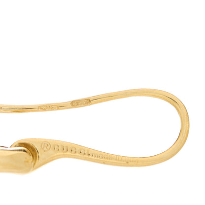 Gucci 18K Yellow Gold Diamond Bamboo Drop Earrings 4 of 5