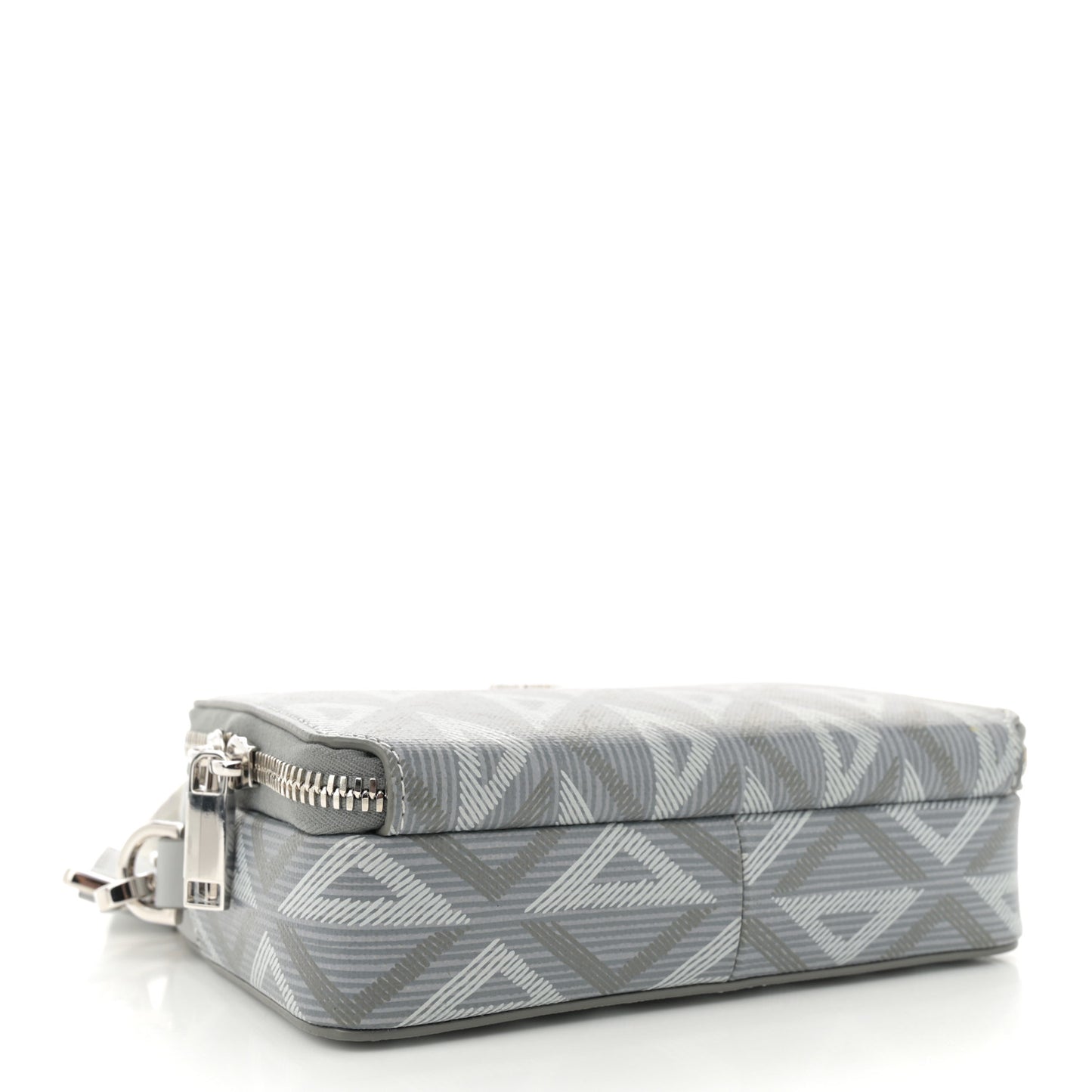 Coated Canvas CD Diamond Messenger Pouch Grey