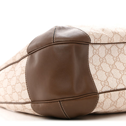 Gucci GG Supreme Monogram Margaux Calfskin Medium Nice Hobo New Mystic White Beige Brown 10 of 11