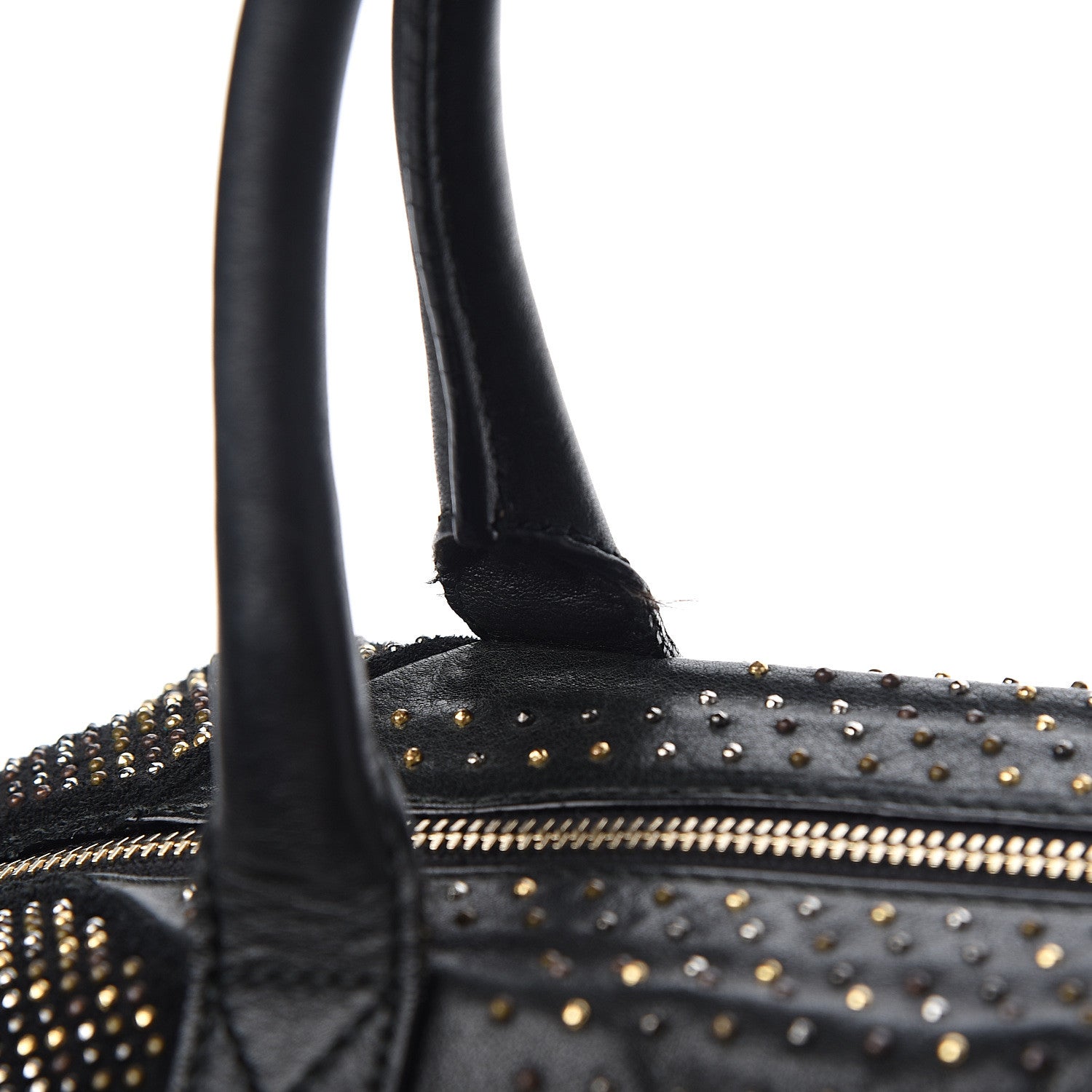 Saint Laurent Calfskin Rock Studded Easy Sac Black 9 of 11