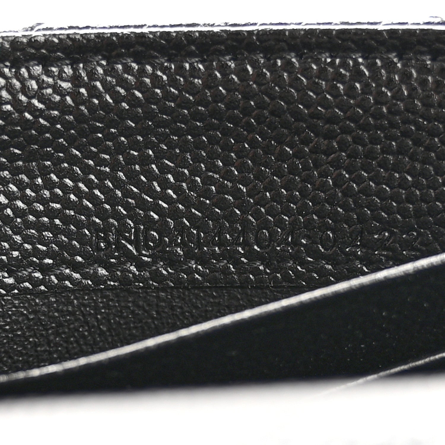Saint Laurent Grain De Poudre Matelasse Chevron Small Monochrome Monogram Envelope Wallet Black 7 of 7