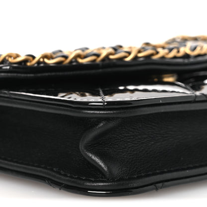 Chanel Patent Quilted Chain Around Heart Mini Chain Flap Black 8 of 12