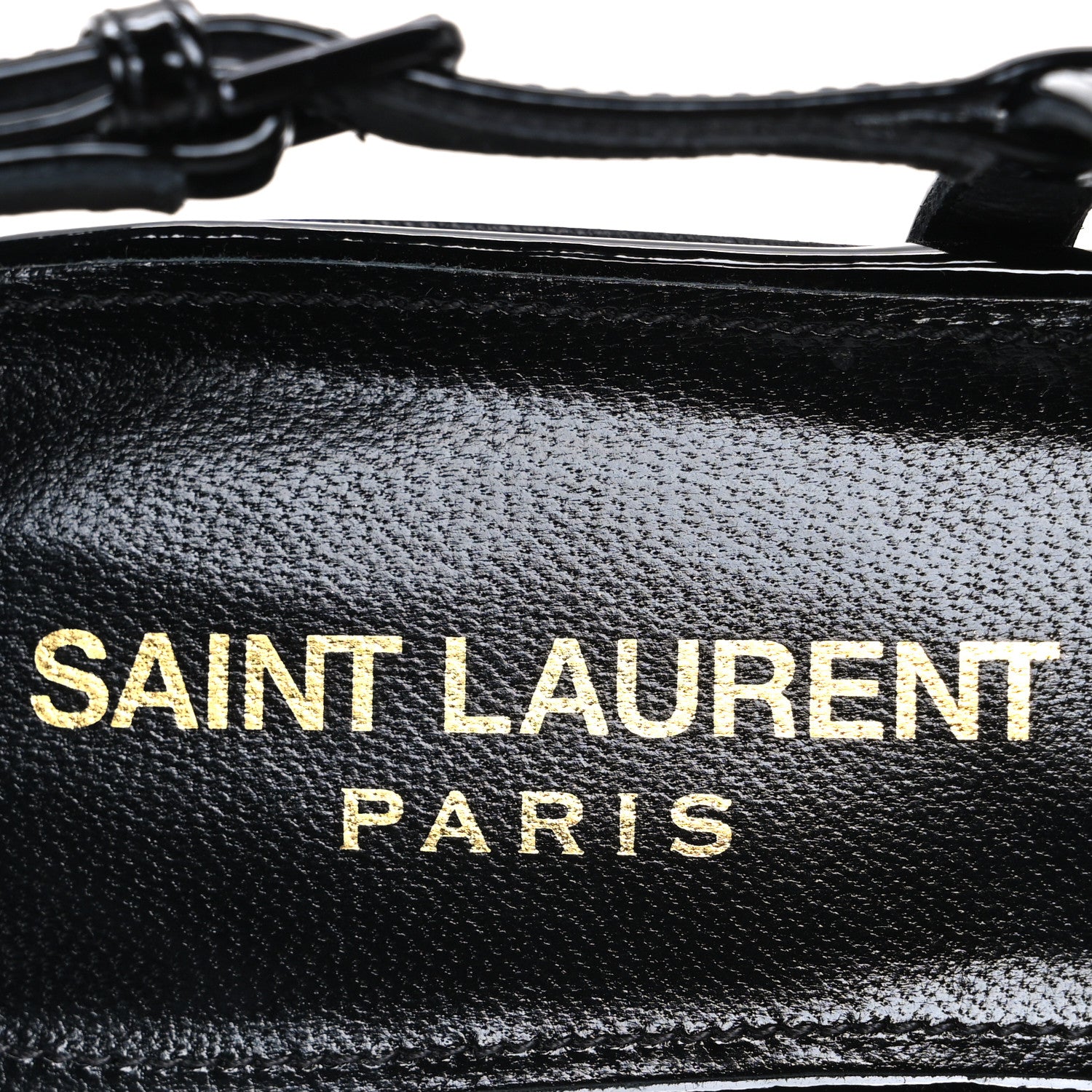 Saint Laurent Patent Calfskin Cassandra Monogram Sandals 35 Black 9 of 11
