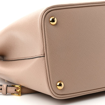 Prada Saffiano Cuir Medium Double Bag Cammeo Rosa 8 of 9