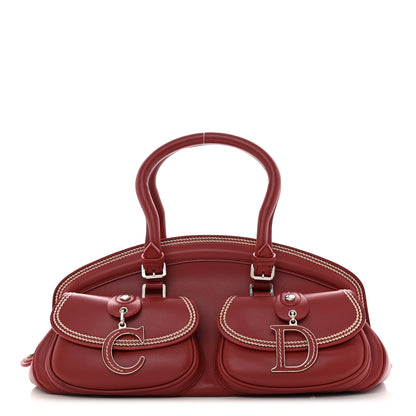 Christian Dior Calfskin Medium Detective Satchel Red 1 of 11