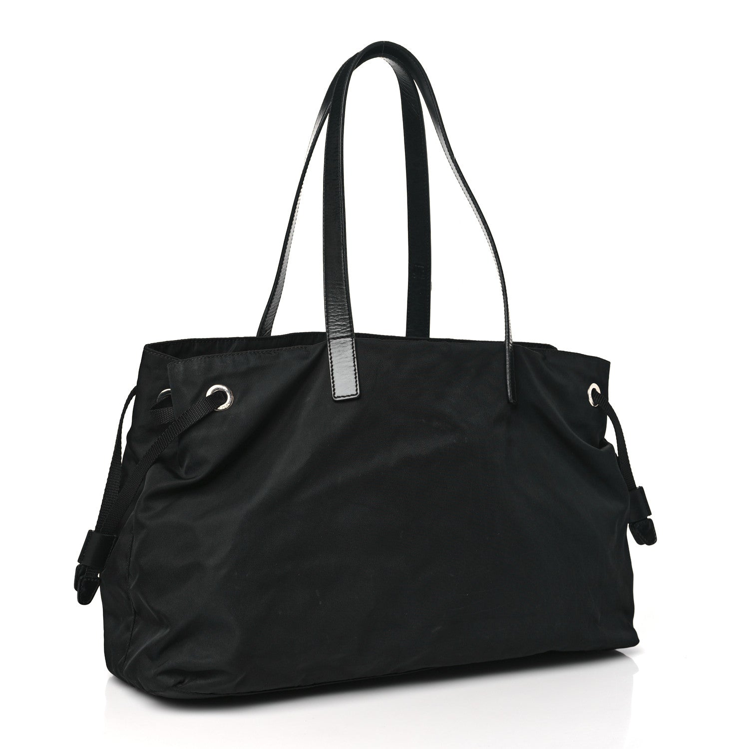 Prada Nylon Vela Drawstring Shopping Tote Black 3 of 15