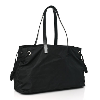 Prada Nylon Vela Drawstring Shopping Tote Black 3 of 15