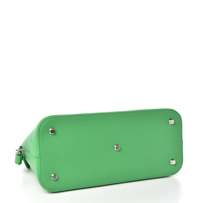 Balenciaga Signature Grained Calfskin Logo M Ville Top Handle Bag Green 3 of 9