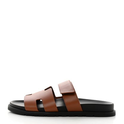 Hermes Calfskin Womens Chypre Sandals 41 Naturel 1 of 9