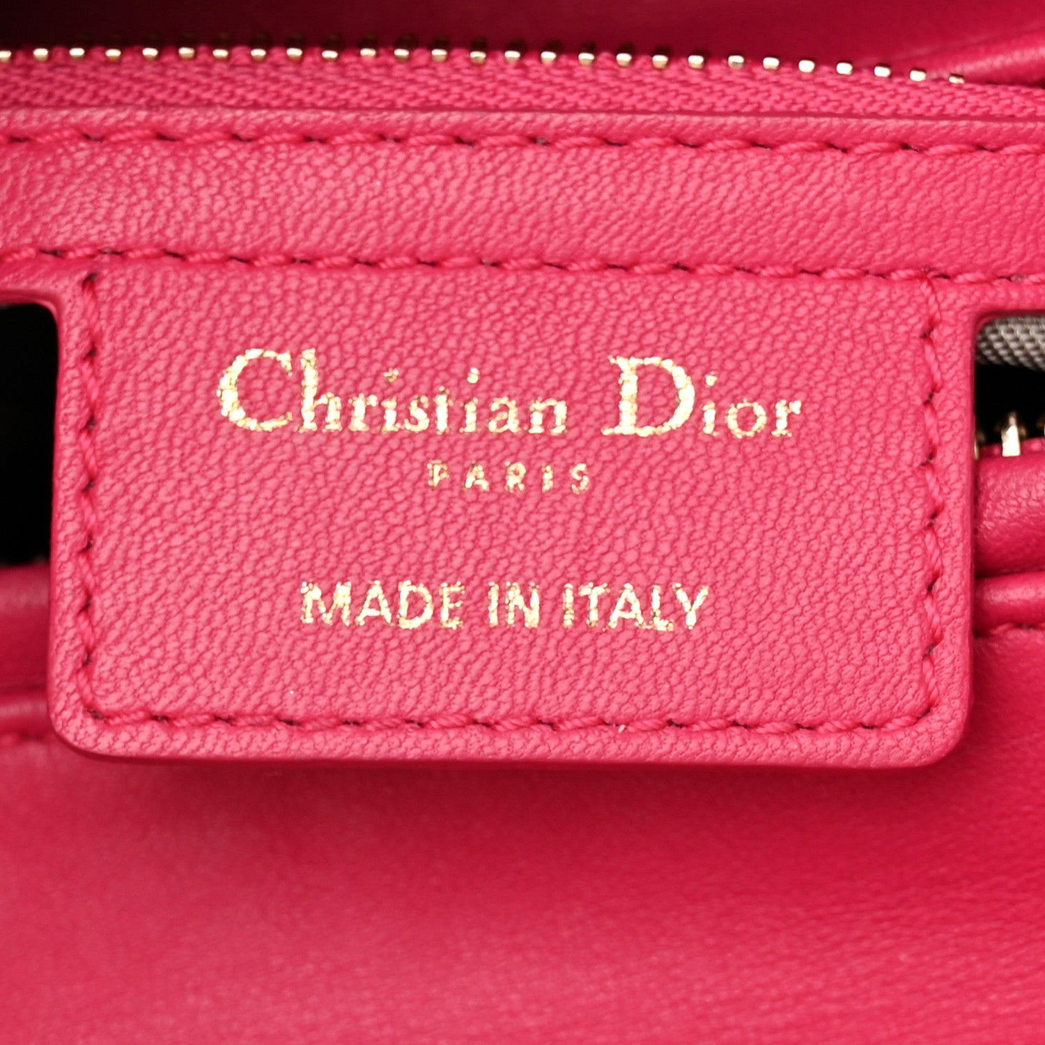 Christian Dior Lambskin Cannage Medium Lady Dior Fuchsia 6 of 10