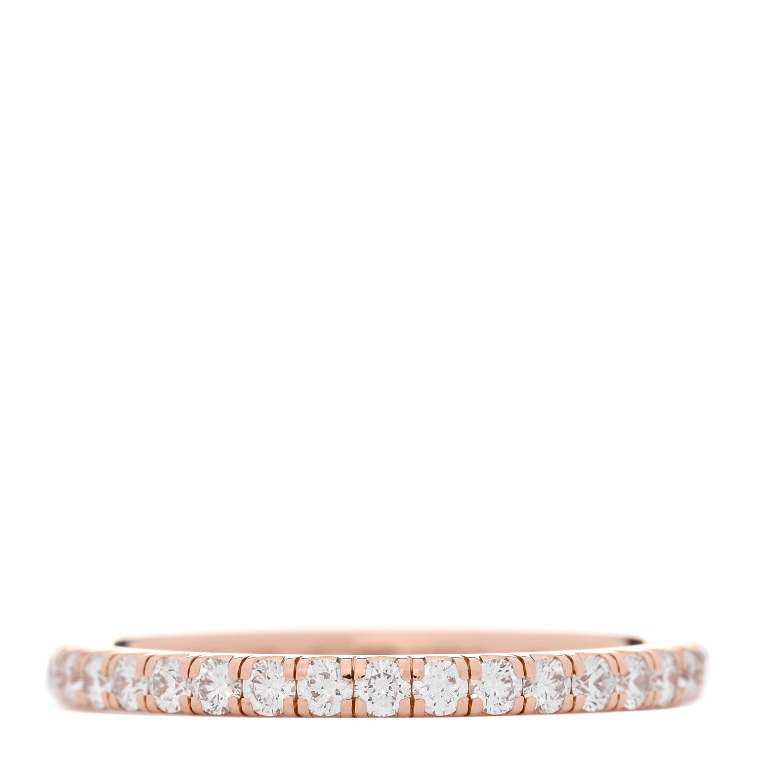 Cartier 18K Pink Gold Diamond 2mm Étincelle de Cartier Wedding Band Ring 48 4.5 3 of 4