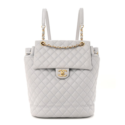 Chanel Calfskin Quilted Large Urban Spirit Backpack Grey 1 of 17