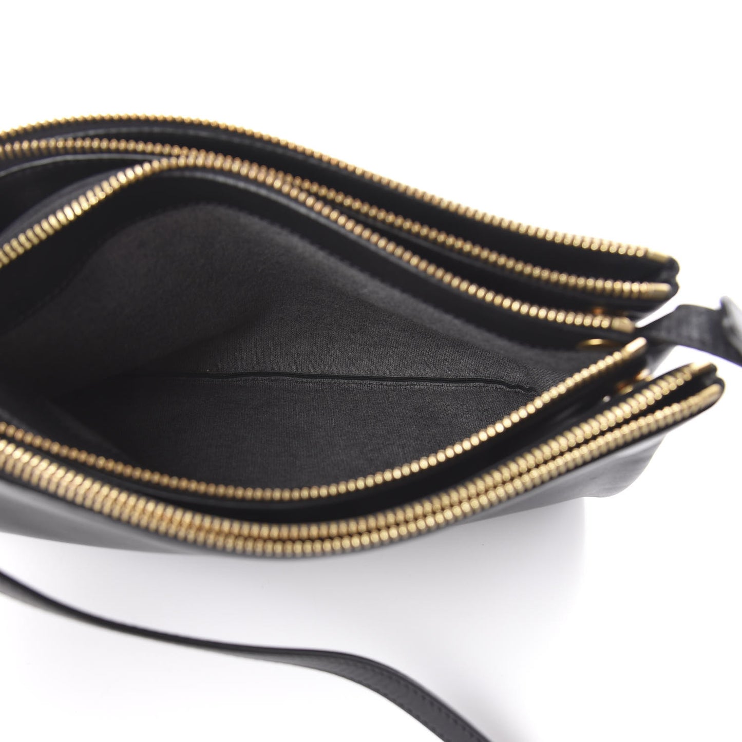 Lambskin Large Trio Crossbody Bag Black