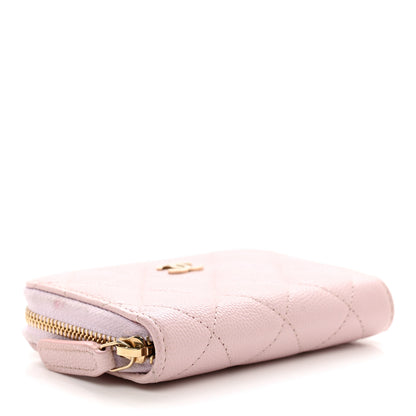 Chanel Caviar Quilted Zip Coin Purse Light Pink 4 of 8