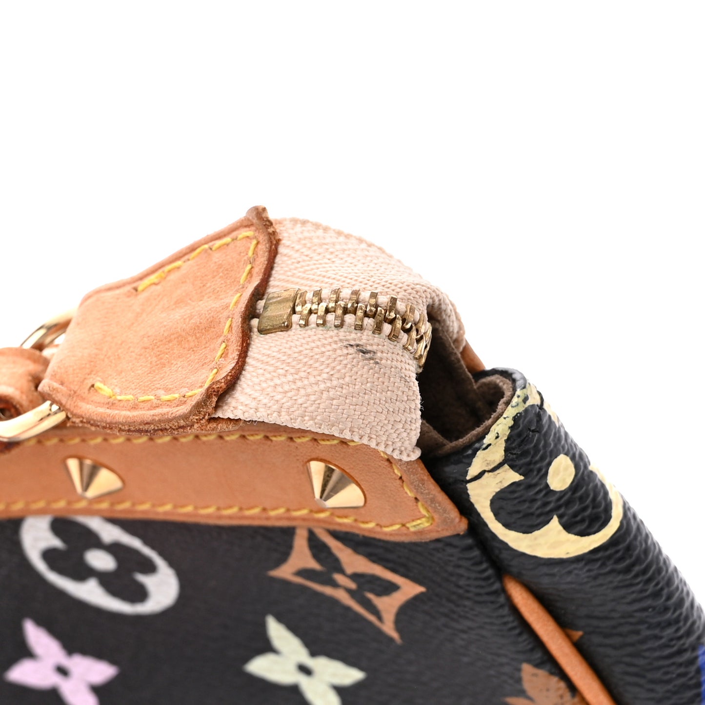LOUIS VUITTON Monogram Multicolor Pochette Accessories Black