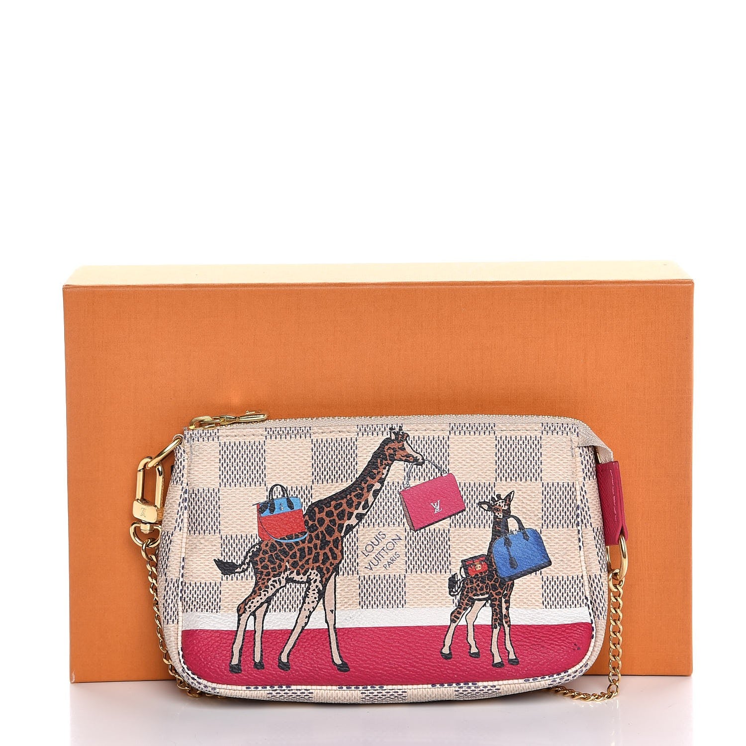 Louis Vuitton Damier Azur 2017 Christmas Animation Mini Pochette Accessories 8 of 8