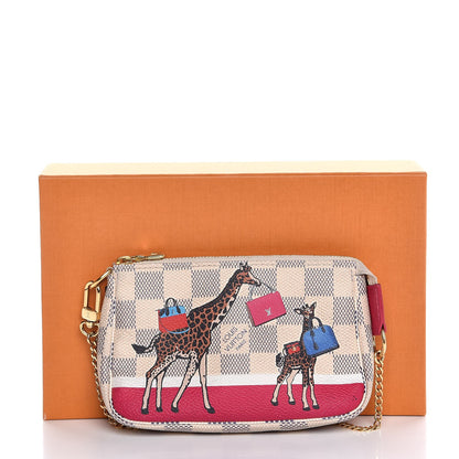 Louis Vuitton Damier Azur 2017 Christmas Animation Mini Pochette Accessories 8 of 8