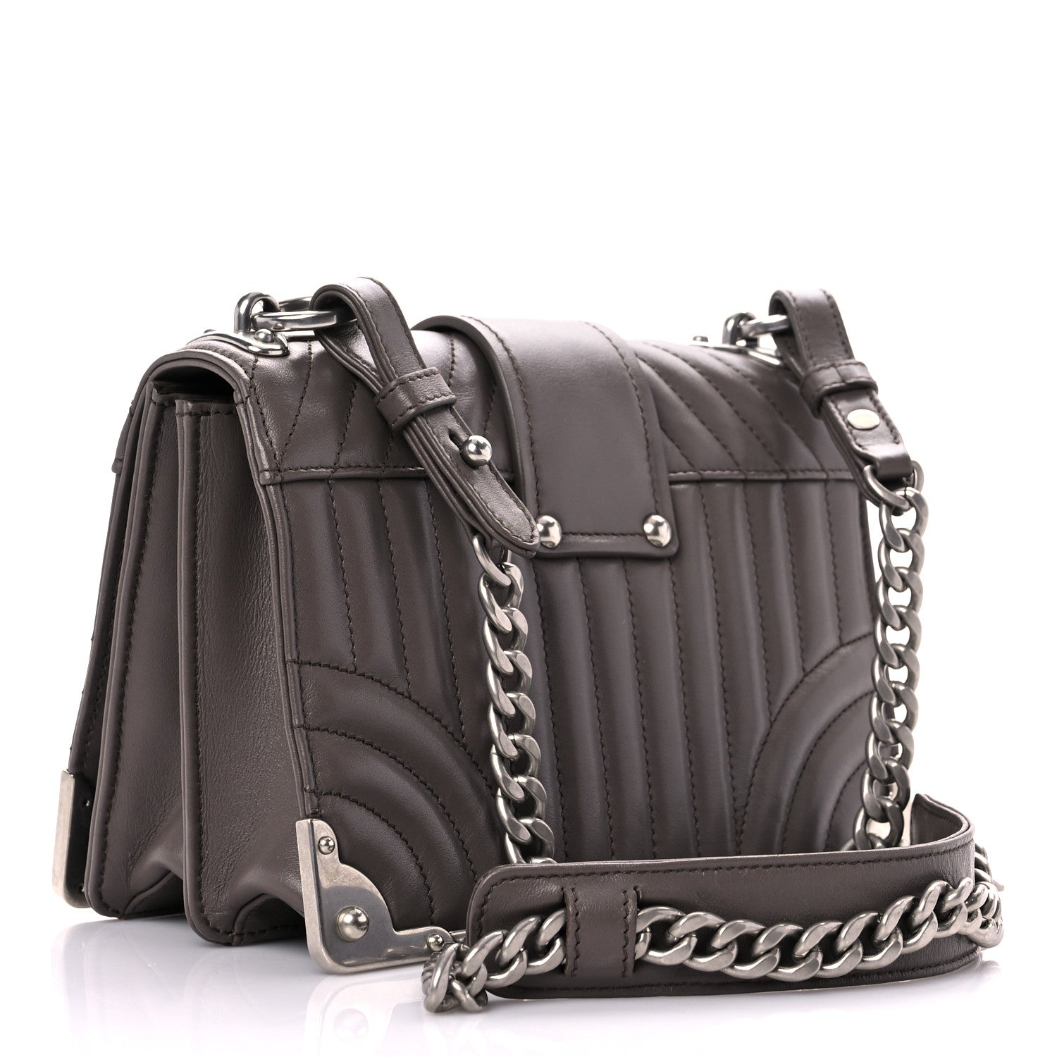 Prada Soft Calfskin Impunture Diagramme Cahier Bag Bambu 3 of 15