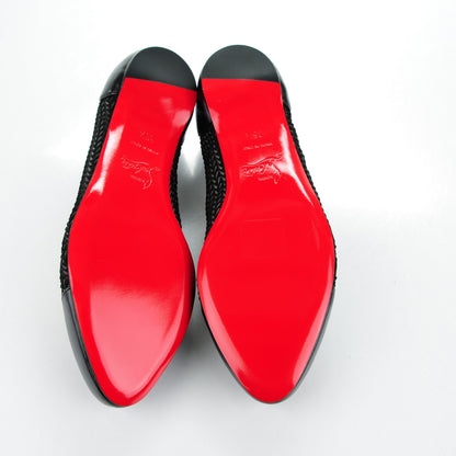 Christian Louboutin Shiny Nappa Maille Miss Mix Flats 35.5 Version Black 5 of 8
