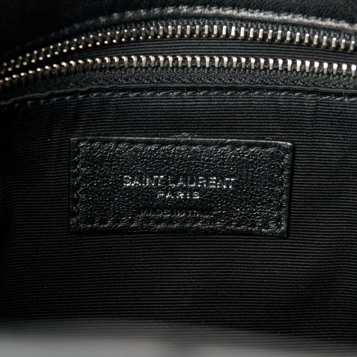 Saint Laurent Lambskin Quilted Medium Loulou Puffer Monogram Chain Satchel Black 7 of 11