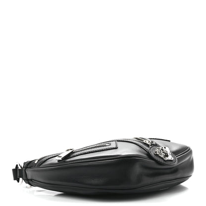 Versace Calfskin Small Repeat Zip Hobo Black 4 of 13