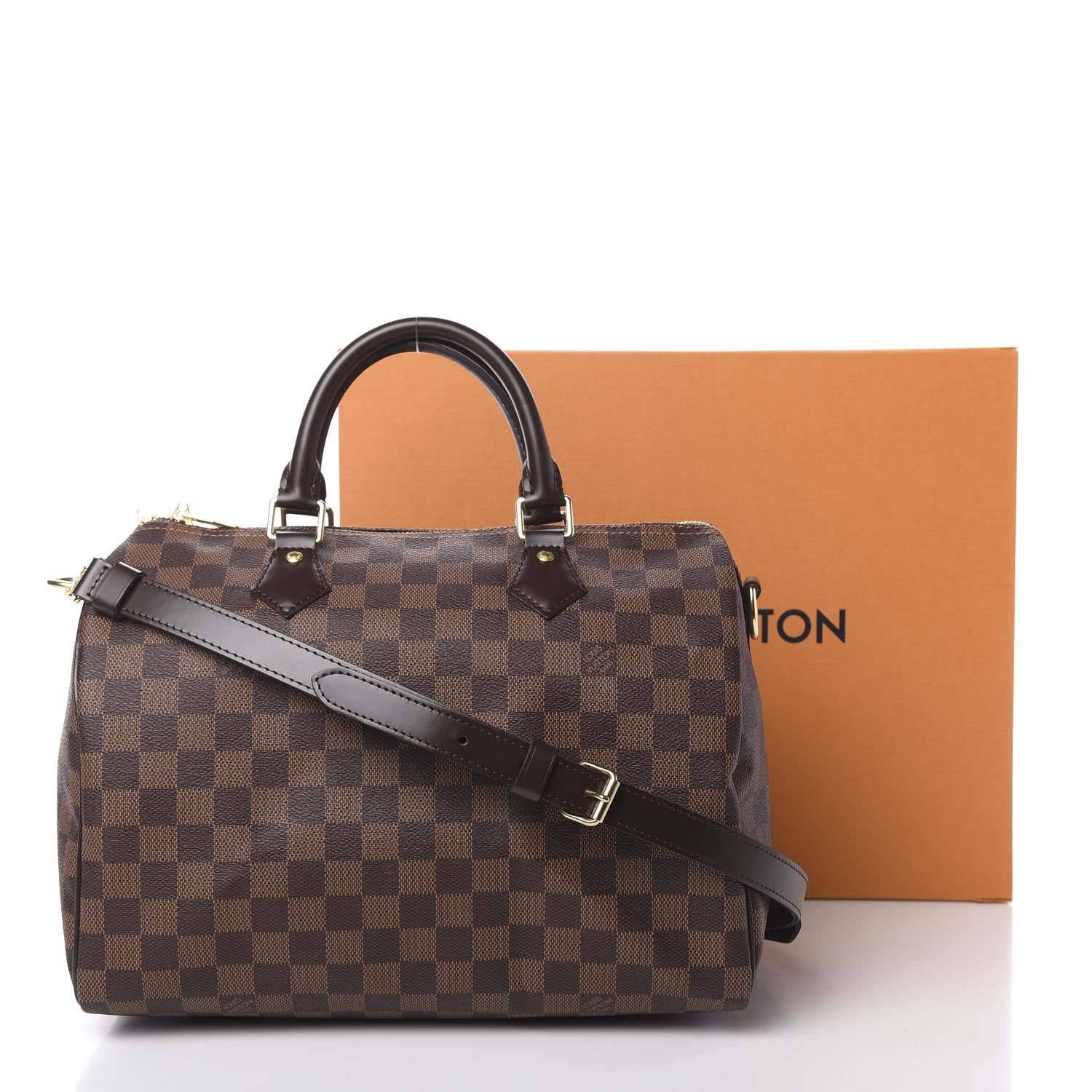 Louis Vuitton Damier Ebene Speedy Bandouliere 30 13 of 13