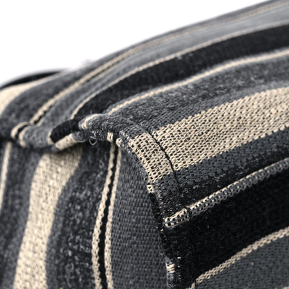 Chanel Striped Canvas Medium Deauville Tote Black 10 of 16