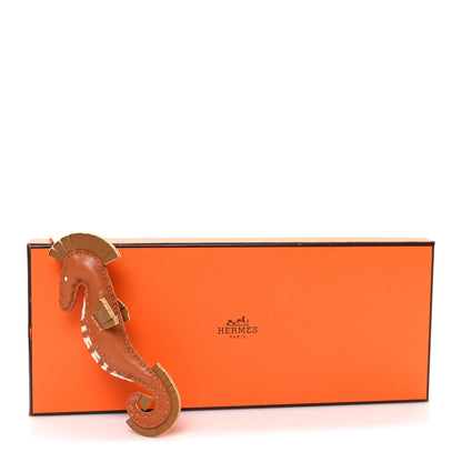 Hermes Milo Lambskin Hippo Bag Charm Gold Kraft Craie 5 of 5