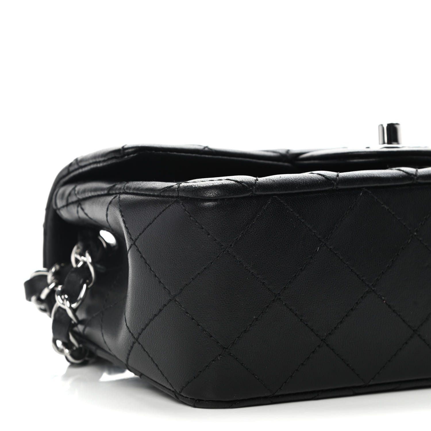 Chanel Lambskin Quilted Mini Rectangular Flap Black 8 of 11