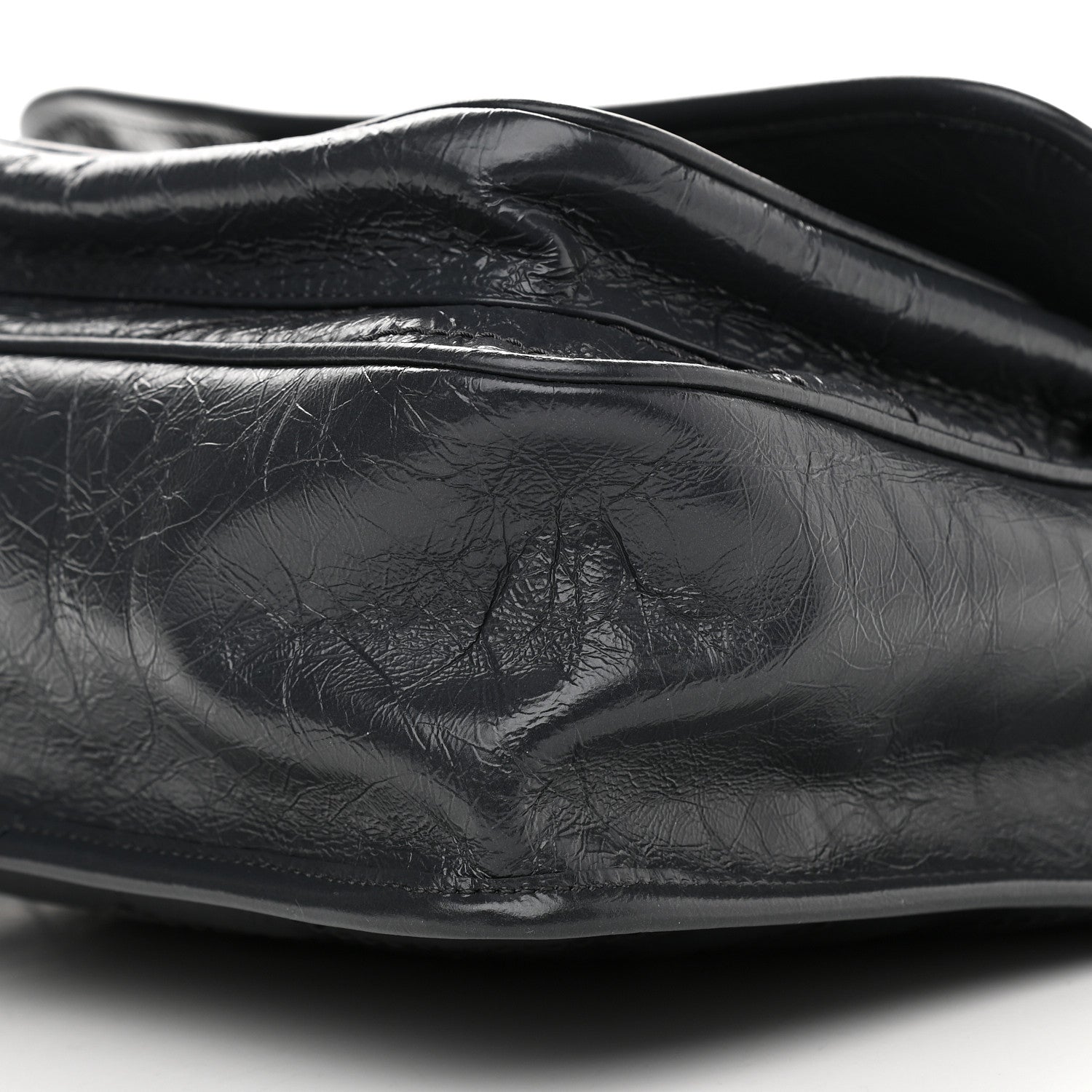 Saint Laurent Crinkled Calfskin Matelasse Monogram Medium Niki Chain Satchel Dark Smog 8 of 8