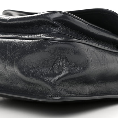 Saint Laurent Crinkled Calfskin Matelasse Monogram Medium Niki Chain Satchel Dark Smog 8 of 8