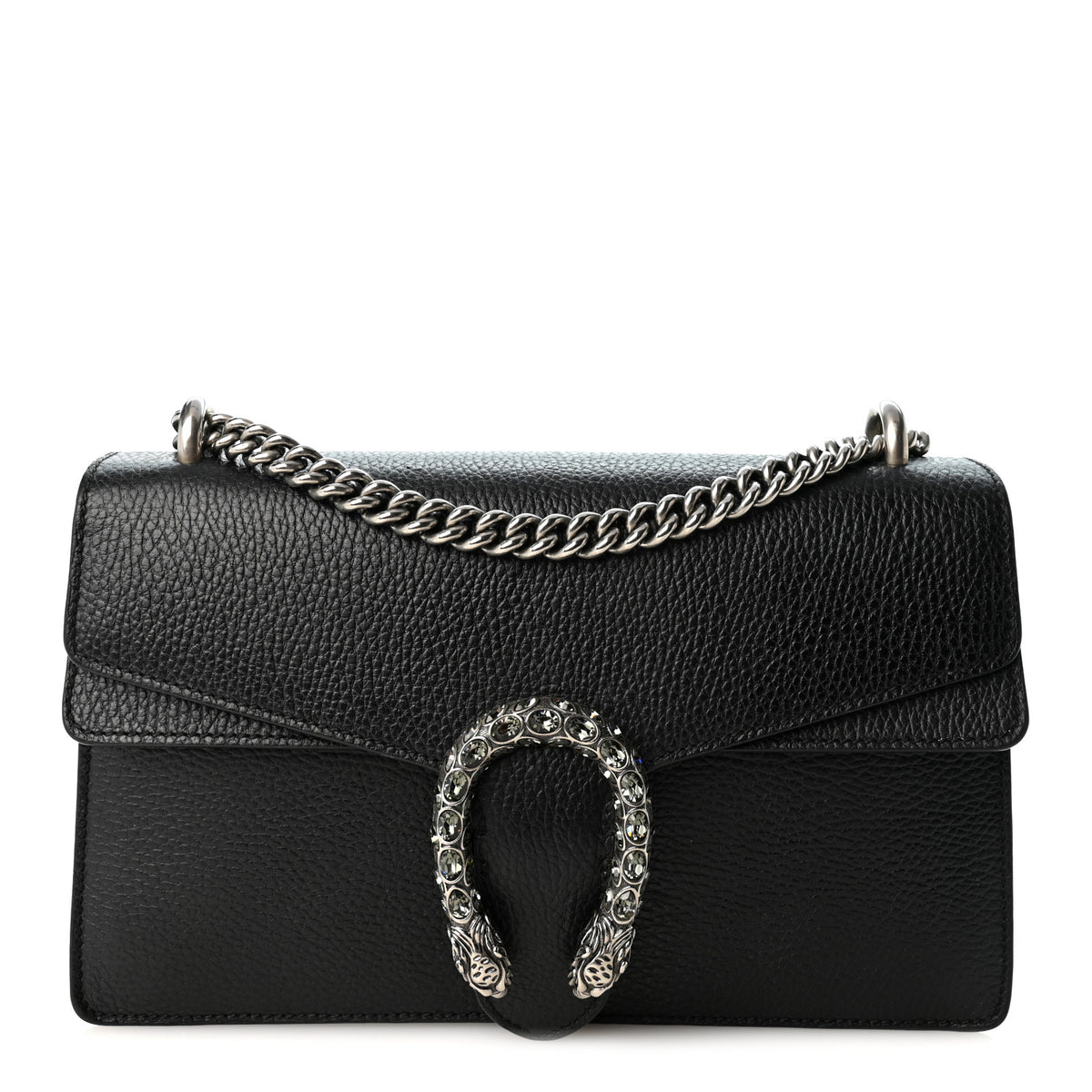 Gucci Pebbled Calfskin Small Dionysus Shoulder Bag Black 1 of 12