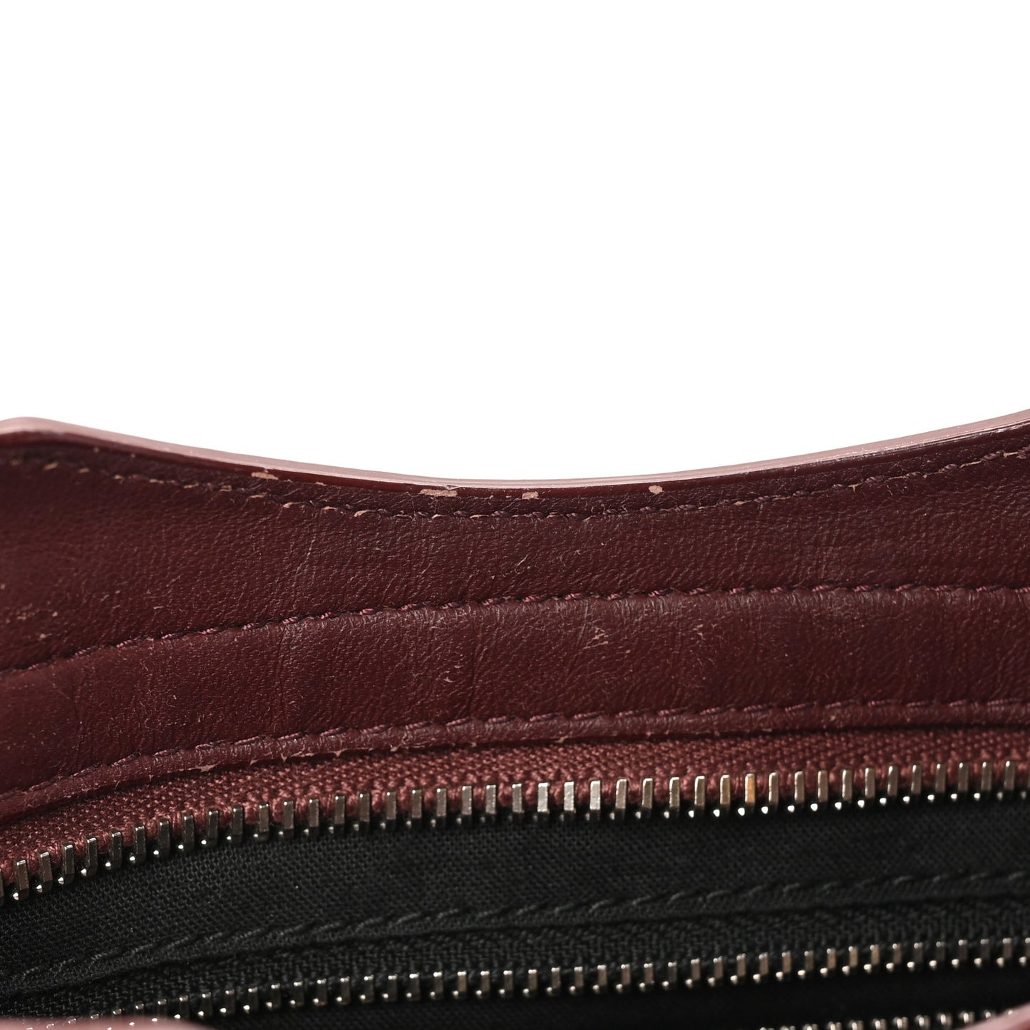 Calfskin Topstitch Classic Silver Hardware Mini City Rouge Lie De Vin