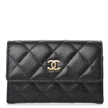 Chanel Caviar Quilted Flap Card Holder Black 1 of 14