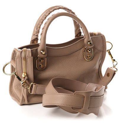 Balenciaga Chevre Gold Metallic Edge Hardware Mini City Rose Des Sables 2 of 9
