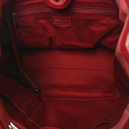 Chanel Canvas Medium Deauville Tote Red 5 of 10