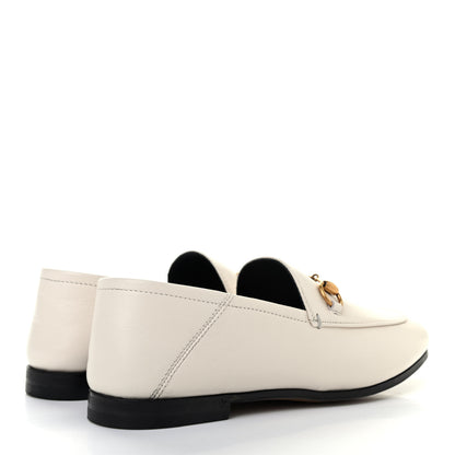 Gucci Lambskin Womens Brixton Horsebit Loafers 35 Mystic White 4 of 10