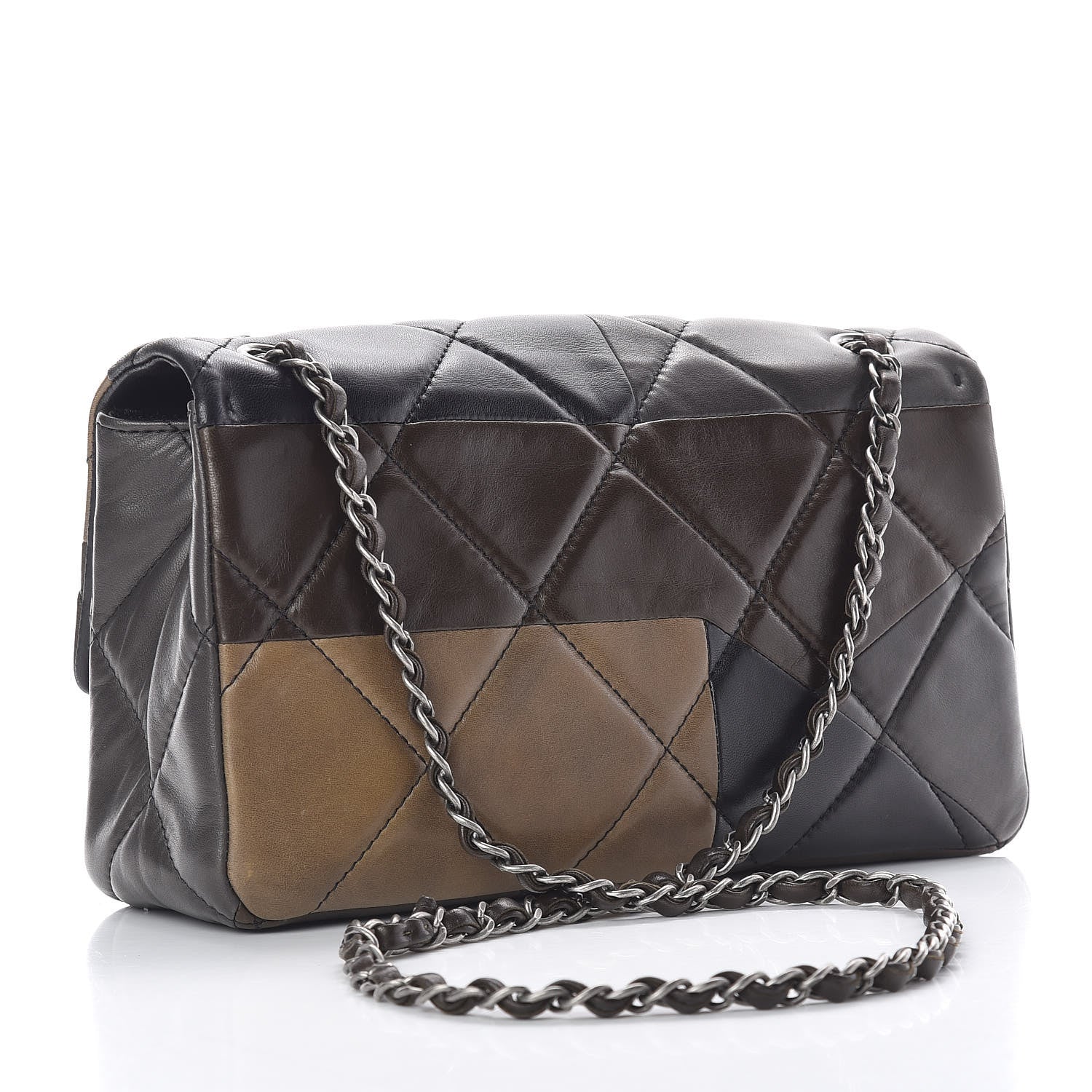 Chanel Lambskin Quilted Patchwork Boy Flap Brown 3 of 14