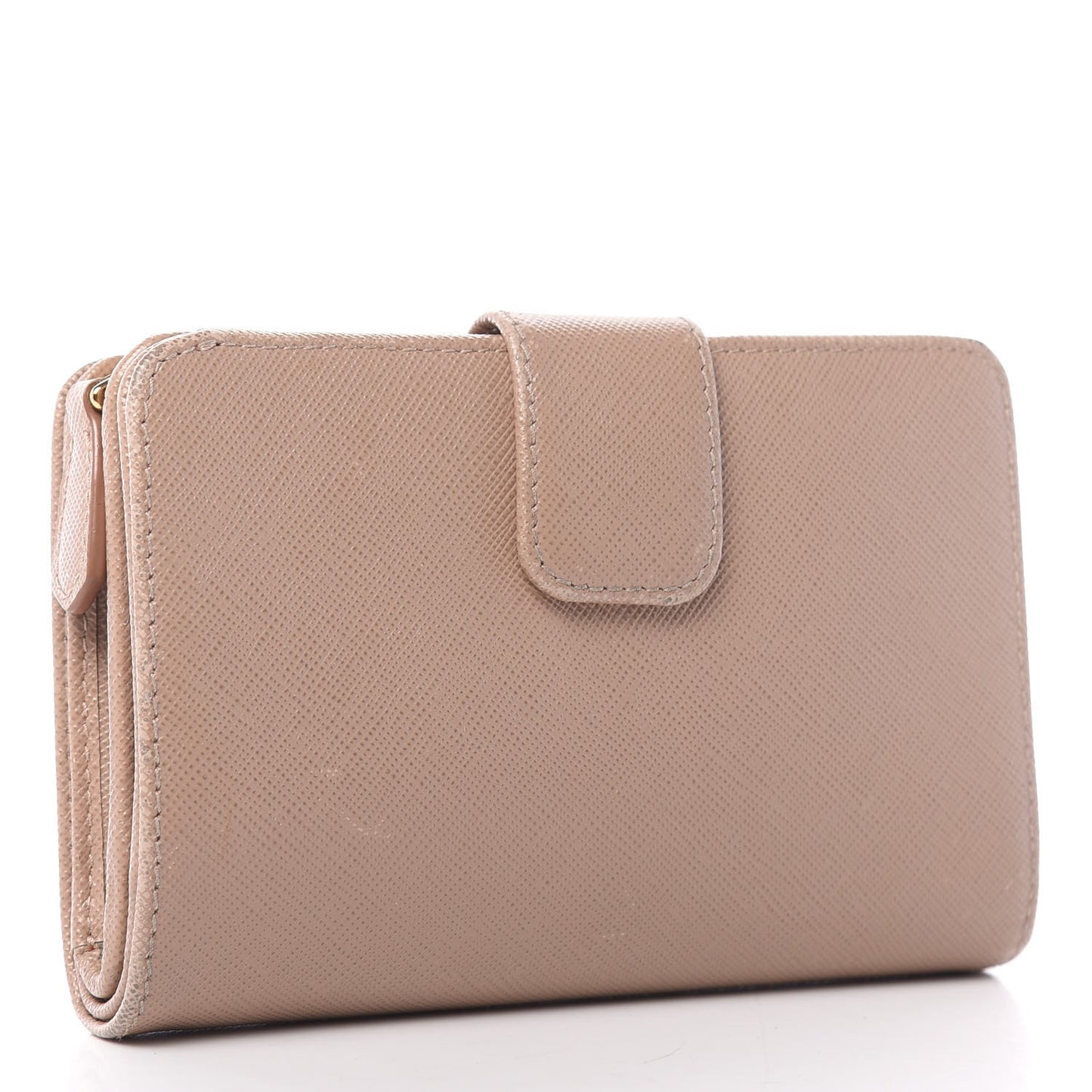 Saffiano Metal Compact Wallet Cammeo