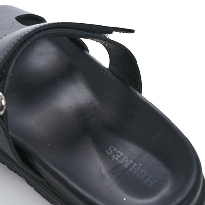 Hermes Calfskin Womens Chypre Sandals 35 Black 11 of 12